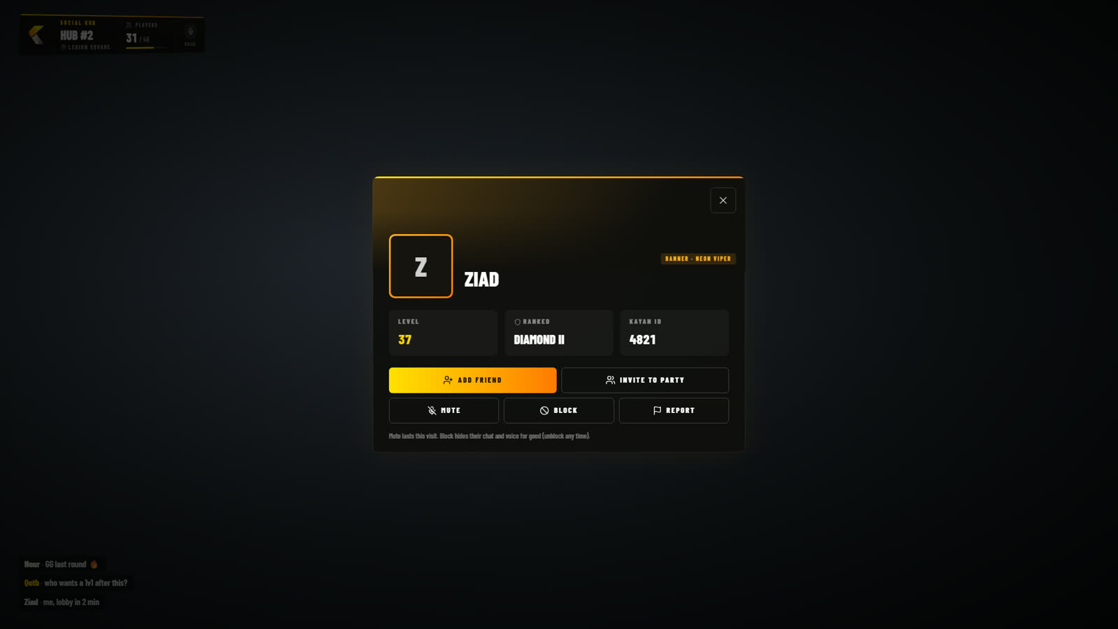 Player card